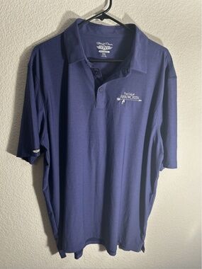 Straight Down Men’s Blue Golf Short Sleeve Polo Performance Size XXL Arrow Creek
